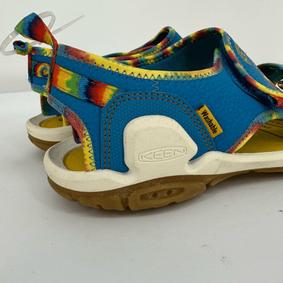 KEEN Knotch Creek Blue Tiedye Hook N Loop Sandals 1025650 Big Kids Size 5 - Picture 7 of 11